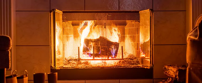Mendota Hearth Landscape Fireplace Installation in Russellville, Arkansas