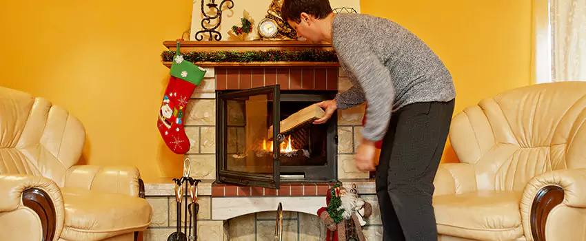 Rusted Metal Fireplace Restoration in Russellville, Arkansas